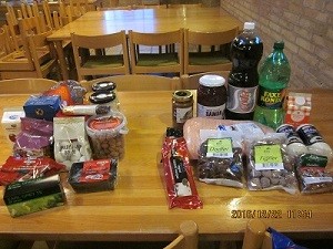 Posernes indhold af julemad og julegodter